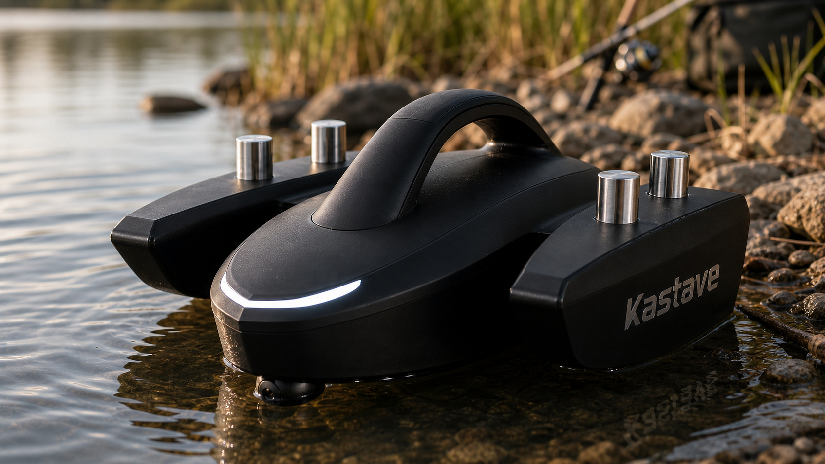 Kastave AI fish finder robot scanning on lake water